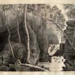 Print by Pendleton's Lithography: Gorge or Glen, Leyden, represented by Childs Gallery