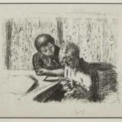 Print by Pierre Bonnard: La lettre (The Letter), represented by Childs Gallery
