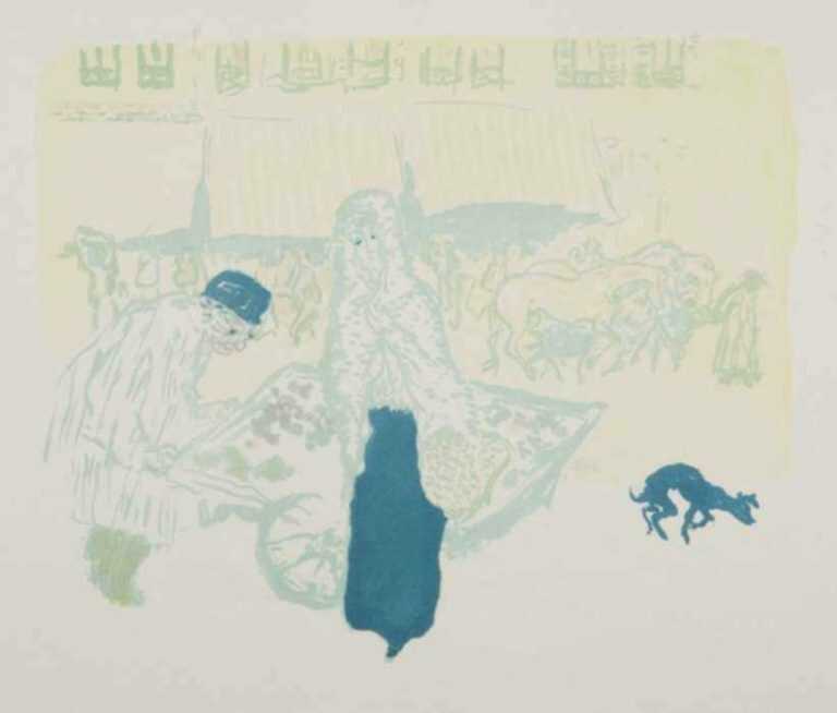 Print by Pierre Bonnard: Le marchand des quatre-saisons (The Costermonger), represented by Childs Gallery