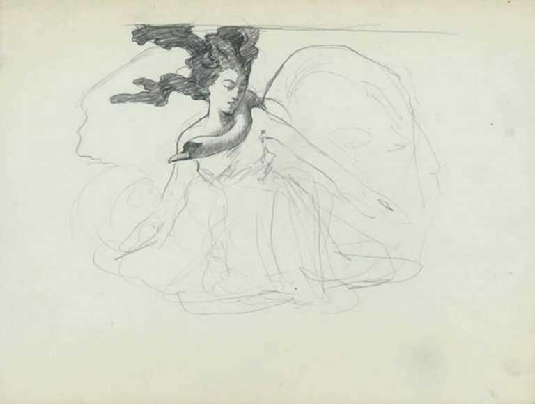Drawing by R.H. Ives Gammell: [Leda and the Swan], available at Childs Gallery, Boston