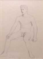 Drawing by R.H. Ives Gammell: [Seated Nude Male], available at Childs Gallery, Boston