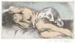 Print by Raphael Soyer: [Sleeping Girl], represented by Childs Gallery