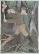 Print by Raphael Soyer: From the Cracked Mirror, represented by Childs Gallery