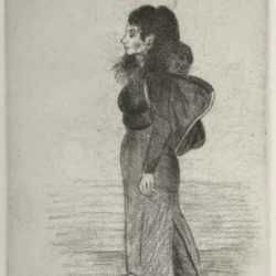 Print by Raphael Soyer: Young Mother, represented by Childs Gallery