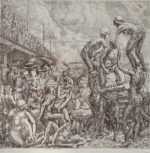 Print by Reginald Marsh: Coney Island Beach, represented by Childs Gallery