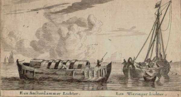 Print by Reiner Zeeman: An Amsterdam Lighter and a Wieringer Lighter or Ein Amsterda, represented by Childs Gallery