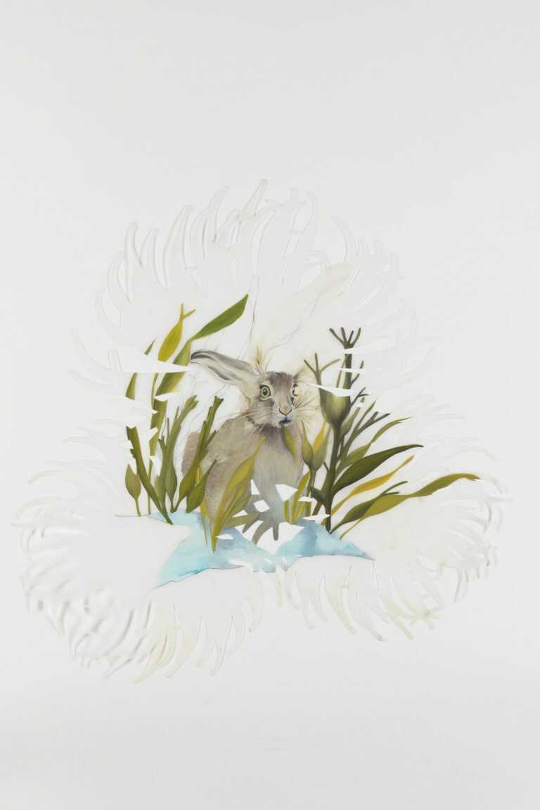Painting by Resa Blatman: Arctic Seaweed with Hare, available at Childs Gallery, Boston