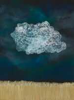 Drawing by Resa Blatman: Cloud Over a Field #1, available at Childs Gallery, Boston