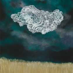 Drawing by Resa Blatman: Cloud Over a Field #2, available at Childs Gallery, Boston