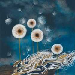 Mixed Media by Resa Blatman: Dandelion Drawing #13, available at Childs Gallery, Boston