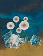 Mixed Media by Resa Blatman: Dandelion Drawing #14, available at Childs Gallery, Boston