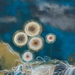 Mixed Media by Resa Blatman: Dandelion Drawing #8, available at Childs Gallery, Boston