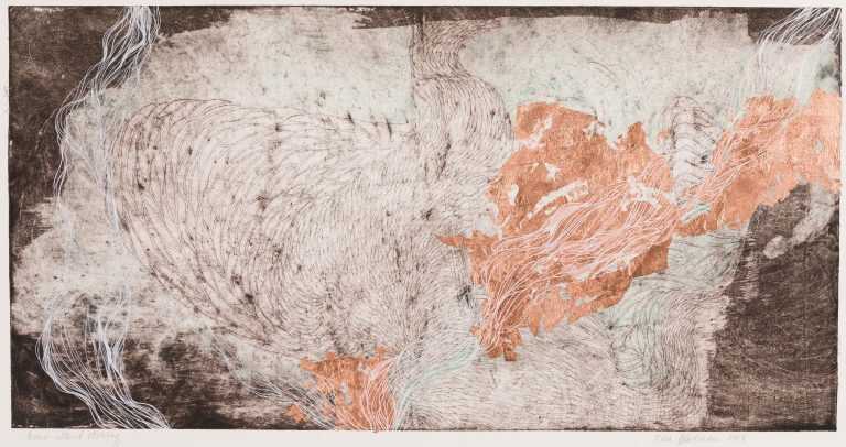 Print by Resa Blatman: Hand altered Etching 6, available at Childs Gallery, Boston