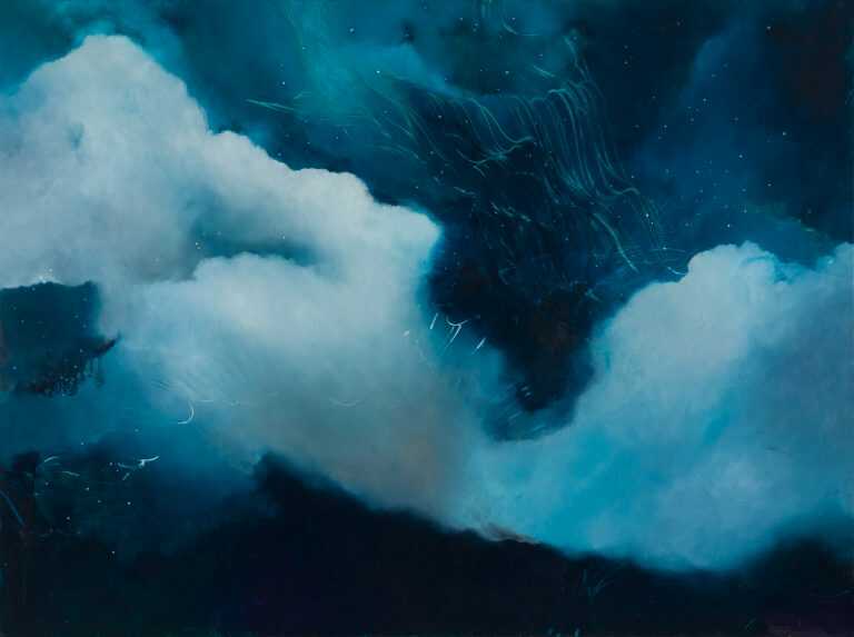 Painting by Resa Blatman: Space Clouds #2, available at Childs Gallery, Boston