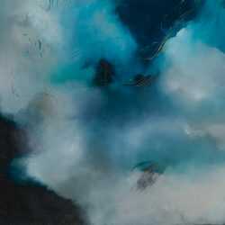 Painting by Resa Blatman: Space Clouds #3, available at Childs Gallery, Boston