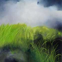 Painting by Resa Blatman: The Great Marsh 4, available at Childs Gallery, Boston