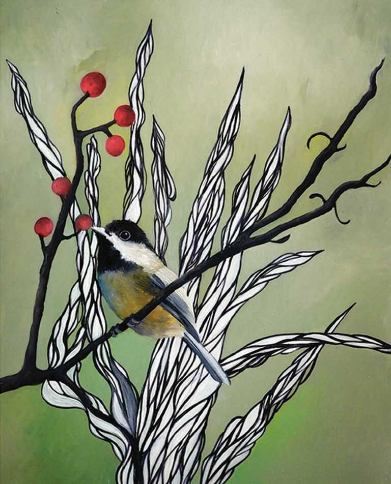 Painting By Resa Blatman: Chickadee At Childs Gallery