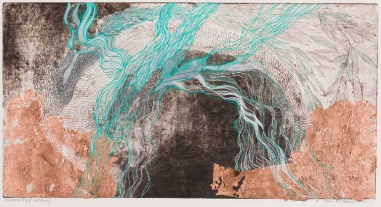 Print By Resa Blatman: Hand Altered Etching 4 At Childs Gallery