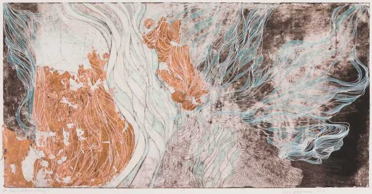 Print By Resa Blatman: Hand Altered Etching 5 At Childs Gallery
