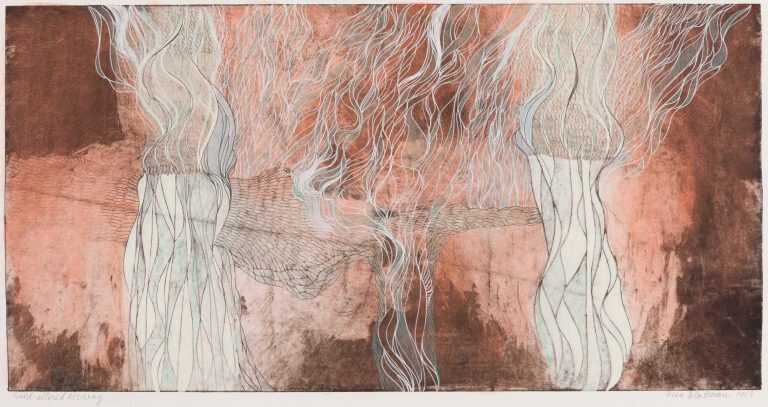 Print By Resa Blatman: Hand Altered Etching 7 At Childs Gallery