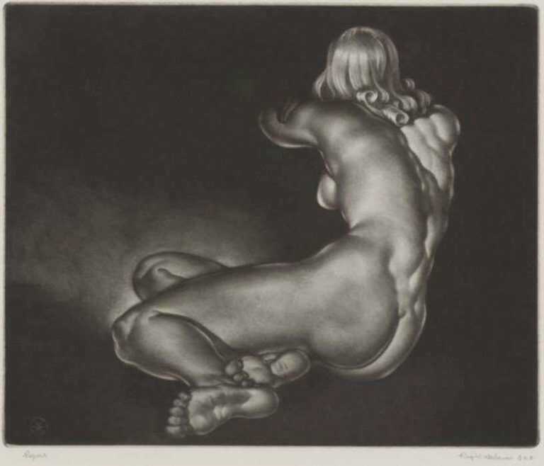 Print by Reynold Weidenaar: Repose, represented by Childs Gallery