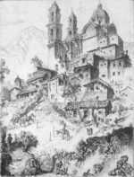 Print by Reynold Weidenaar: The Burro Station, represented by Childs Gallery