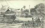 Print by Reynolds Beal: Bridgetown, Barbados, represented by Childs Gallery