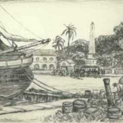Print by Reynolds Beal: Bridgetown, Barbados, represented by Childs Gallery