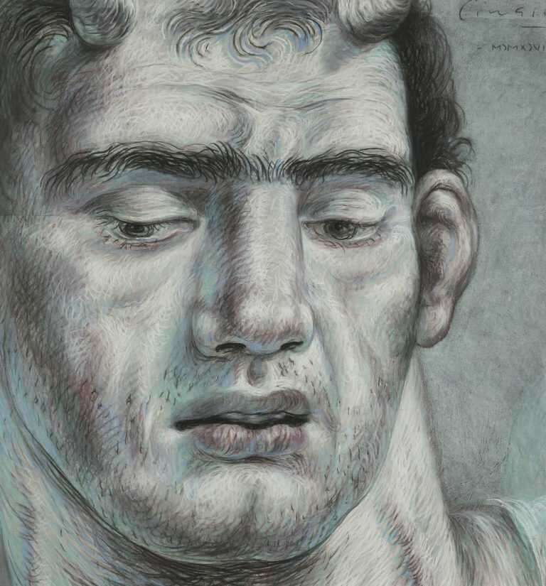 Drawing By Ricardo Cinalli: [portrait Of A Man] At Childs Gallery