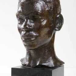Sculpture By Richmond Barthé: Head Of A Man, Or Head Of A Boy At Childs Gallery