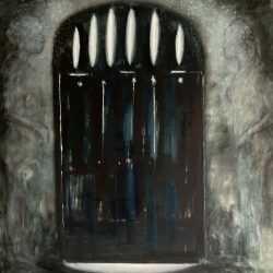Painting by Robert Freeman: Cape Coast, Door of No Return, available at Childs Gallery, Boston