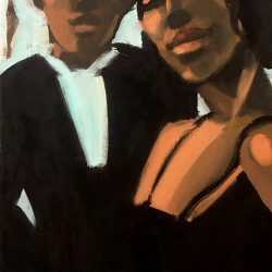 Painting by Robert Freeman: Couples, available at Childs Gallery, Boston