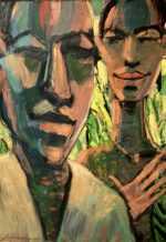 Painting by Robert Freeman: Cross My Heart, available at Childs Gallery, Boston