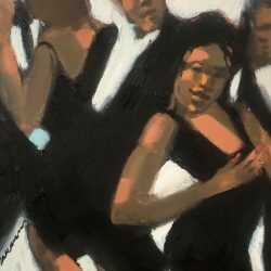 Painting by Robert Freeman: Party On, available at Childs Gallery, Boston