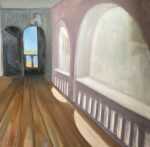 Painting by Robert Freeman: Upstairs, available at Childs Gallery, Boston