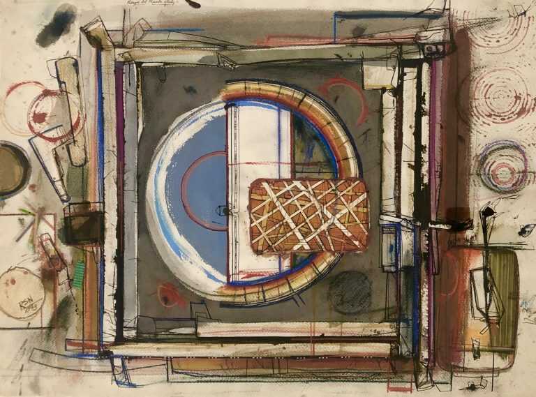 Mixed Media by Robert S. Neuman: Pedazos del Mundo Study, available at Childs Gallery, Boston
