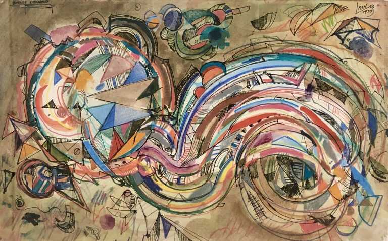 Mixed Media by Robert S. Neuman: Voyage Drawing #5, available at Childs Gallery, Boston