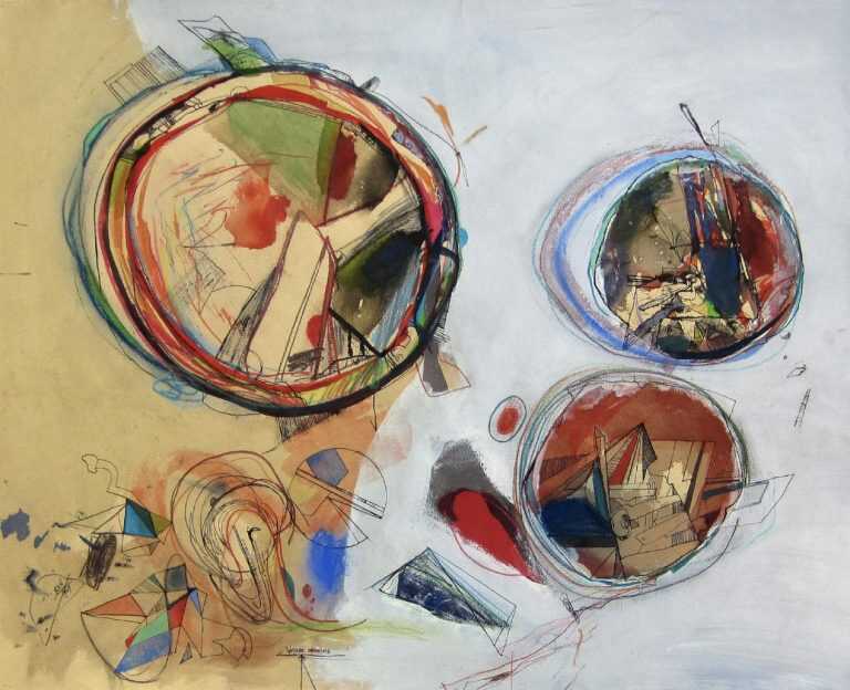 Mixed Media by Robert S. Neuman: Voyage Drawing, available at Childs Gallery, Boston