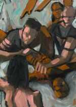 Painting By Robert Freeman: Struggle At Childs Gallery