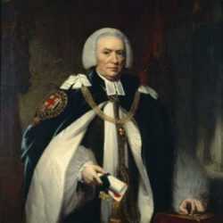 Painting by Robert Muller: John Douglas, Bishop of Salisbury as Chancellor of the Order, represented by Childs Gallery
