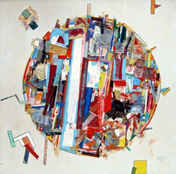 Mixed media by Robert S. Neuman: Pedazos del Mundo #15, represented by Childs Gallery
