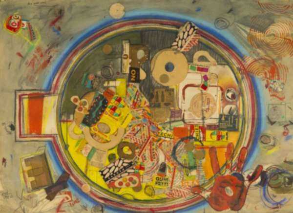 Mixed media by Robert S. Neuman: Pedazos del Mundo (It's a Sweet World), represented by Childs Gallery