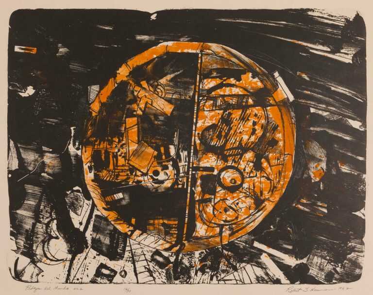 Print By Robert S. Neuman: Pedazos Del Mundo No. 2 At Childs Gallery