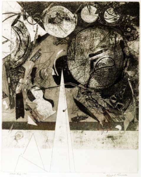 Print by Robert S. Neuman: Untitled, from the Space Sign Series, represented by Childs Gallery