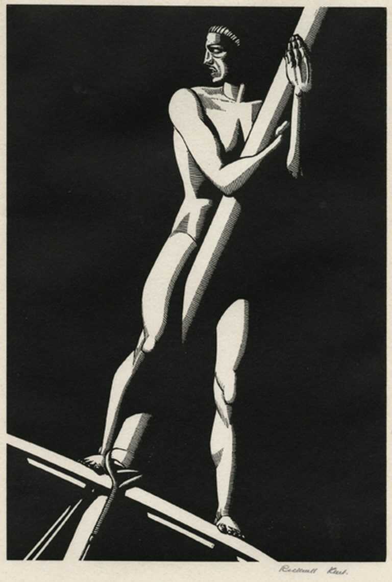 Print by Rockwell Kent: The Lookout, available at Childs Gallery, Boston