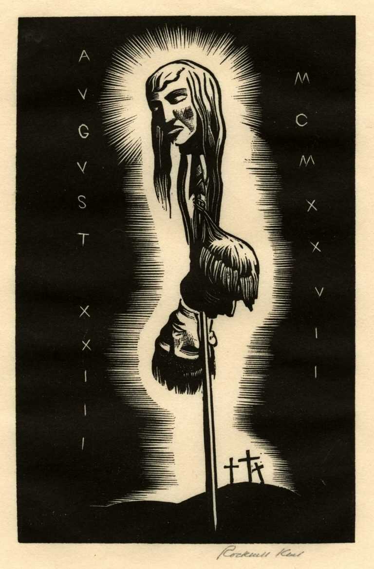 Print By Rockwell Kent: August Xxiii, Mcmxxvii At Childs Gallery