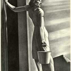 Print By Rockwell Kent: Good Bye Day (the Water Carrier) At Childs Gallery