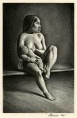 Print By Rockwell Kent: Greenland Mother Nursing Child (mother Nursing Child) Or (nursing Mother) At Childs Gallery