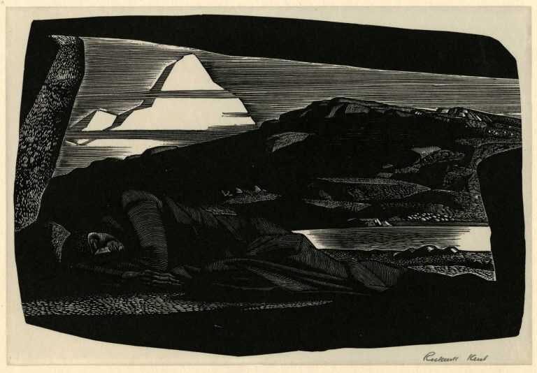 Print By Rockwell Kent: Northern Night (n By E) At Childs Gallery