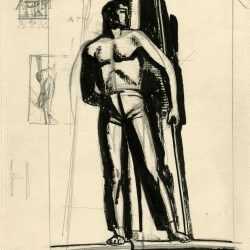 Drawing By Rockwell Kent: [the Lookout, Related Studies] At Childs Gallery